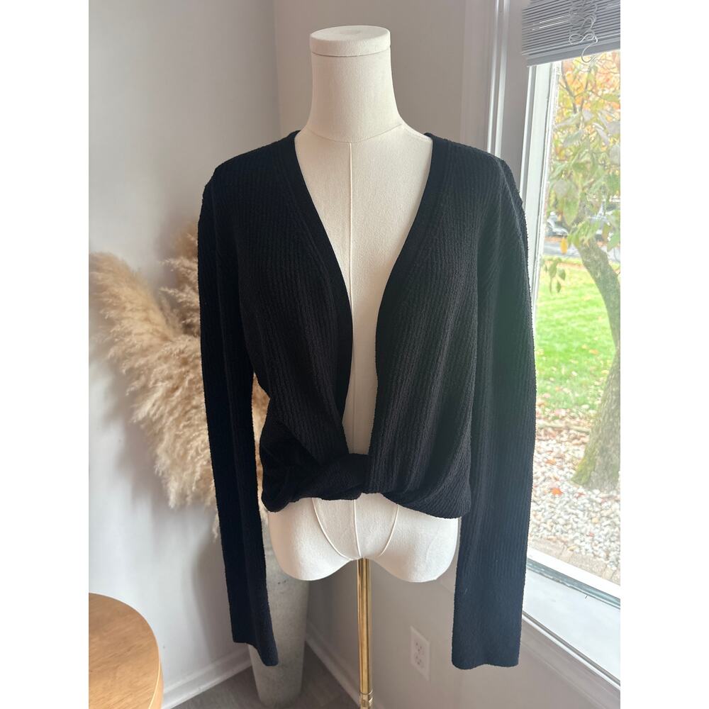 Jacquemos Le Gilet Noue Top Size 8 Black Twist Knot Front - Picture 2 of 11